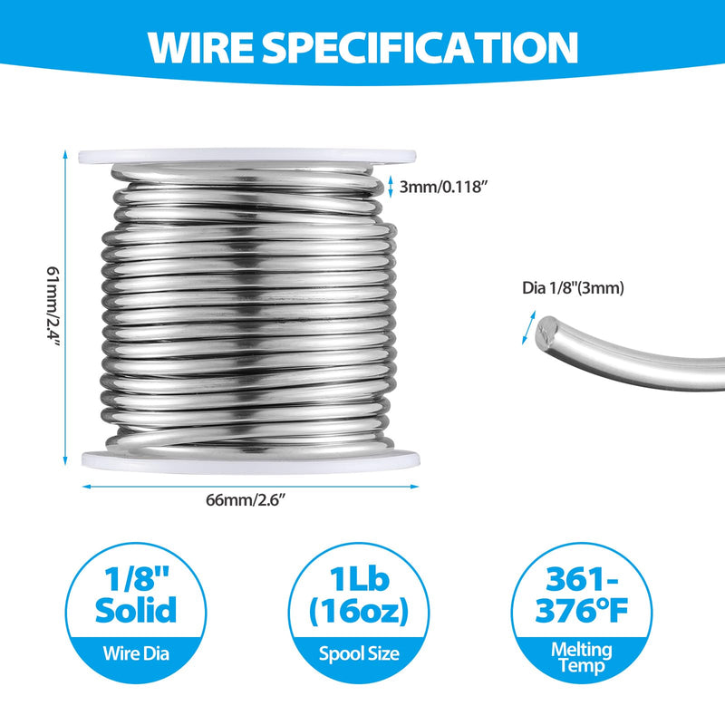 60/40 Wire Solder for Stained Glass (3.0mm 455g) 3.0mm 455g