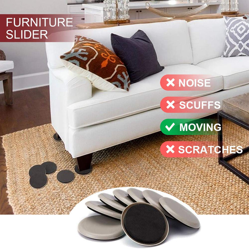 Yelanon Furniture Sliders, 20pcs-3 1/2” Furniture Sliders for Carpet, Furniture Pads Hardwoods Floors, Heavy Duty Furniture Movers Sliders, Reusable Moving Pads, Floor Protectors for Carpet 20pcs 3.5" Beige