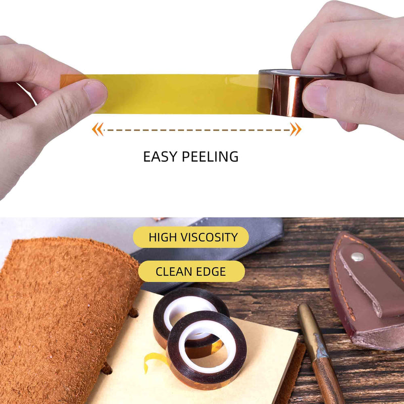 K15 Heat Tape - Professional Heat Press Tape for Vinyl Sublimation Heat Sublimation Heat Transfer, Oxidation and High Temperature Resistance Residue Free - 2Pack, 0.4 inch x 54FT 0.4in*2pack
