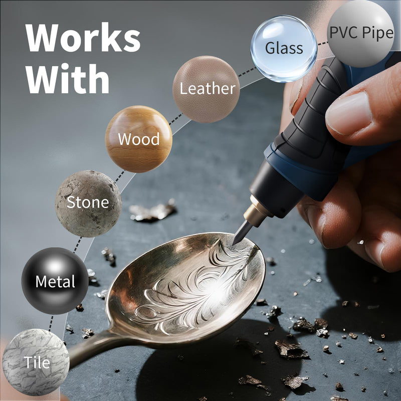 Engraver Pen, 25W 6 Speed Engraving Pen for Metal, Wood, Glass and Plastic, Handheld Engraving Etching Tool with Tungsten Carbide Steel Bit and Hex Key - NewNest Australia