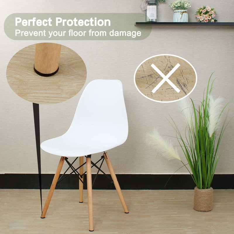 uxcell 300pcs Furniture Felt Pads Round 3/4" Self-Stick Anti-Slip Scratch Resistant Pads for Cabinet Chair Feet Floor Protector Brown (Pack of 4) 300pcs,3/4" (Pack of 4)