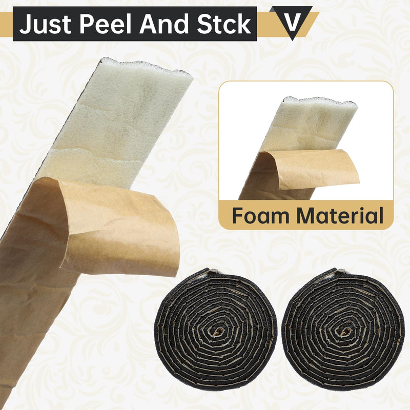 181" x 1.57" Peel Stick Foam Molding Trim, Flexible Crown Molding Wallpaper Border Self Adhesive 3D Wall Edging Lines Foam Baseboard Wall Trim for Home, Office, Hotel DIY Decoration (Black) Black
