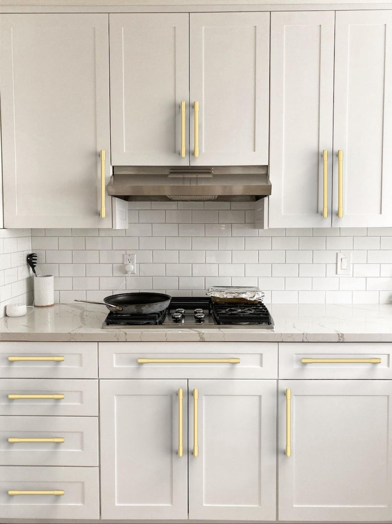 6 Pack Brushed Gold Cabinet Pulls 12.6 Inch(320mm) Kitchen Cabinet Handles Cabinet Hardware Drawer Pulls 12.6" Hole Center 6