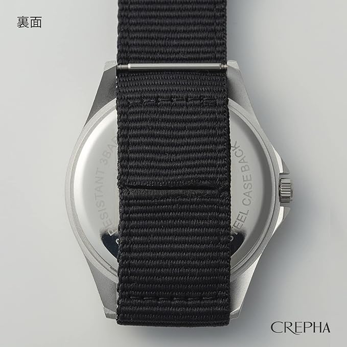 Clefer 191205 Men's Pocket Watch, Carabiner Watch, Waterproof, Luminous, Analog, Nylon Belt, Black, Black - NewNest Australia