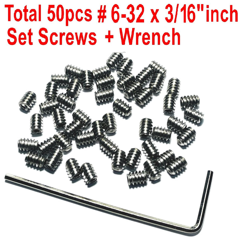 50pcs #6-32 x 3/16 inch Set Screws 304 Stainless Steel Allen Head Hex Hexagon Socket Set Screws with 1/16 Allen Wrench,Set Grub Screws Hex Allen Head Socket Set Screws.(3/16" Length) 6-32 x 3/16 - NewNest Australia