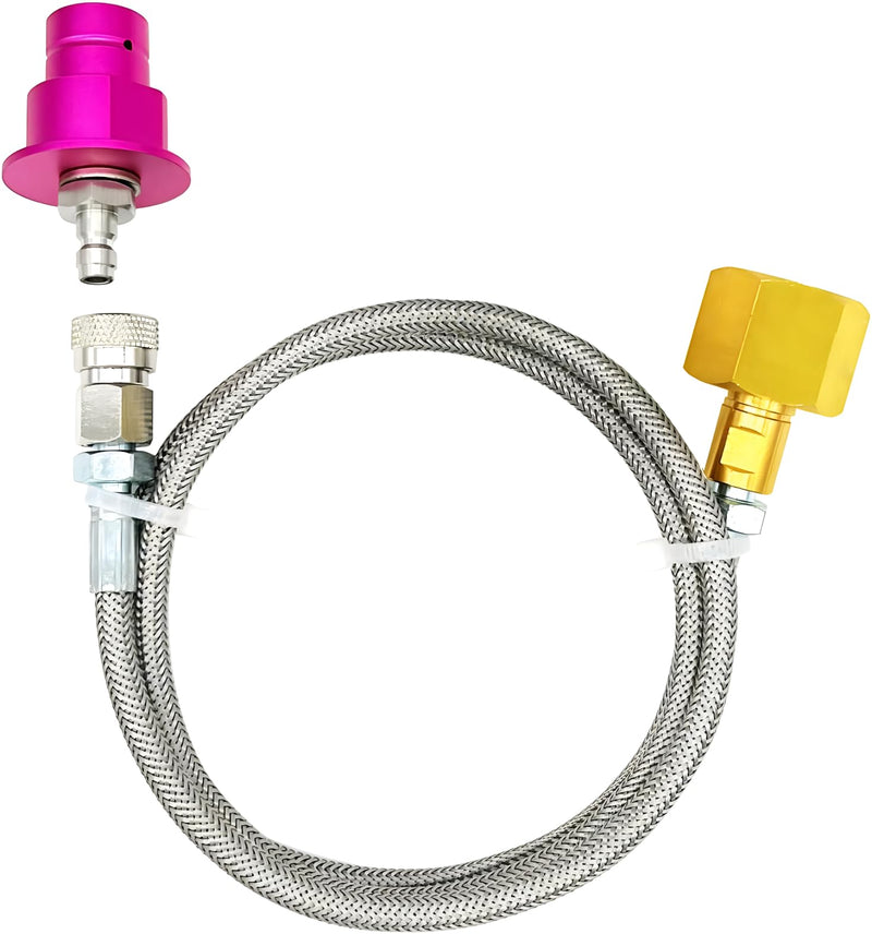 Soda Terra Machine Co2 Adapter Quick Connector Stainless Steel Hose Compatible with Terra DUO Art Gaia Soda Series (60inch)