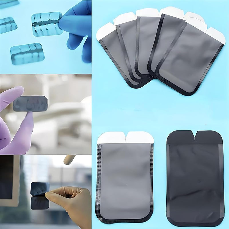 Dental X-Ray Barrier Envelopes 100pcs Phosphor Plate Envelope for Dental X-Ray Phosphor Plate Imaging Sensor (Short Side Opening #2) Short Side Opening #2