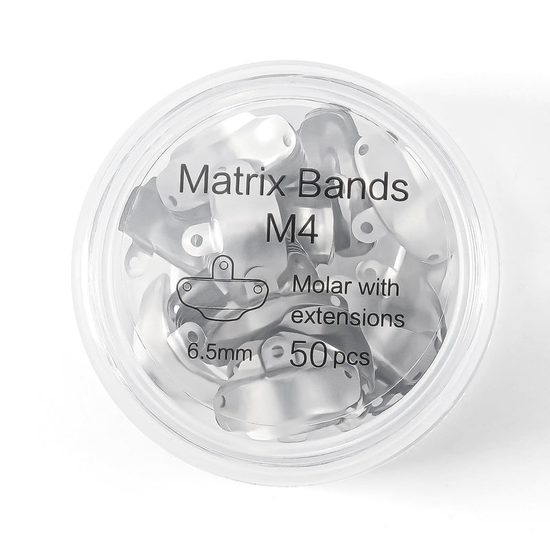 JMU 50 Pcs Dental Sectional Matrix Bands, Molar with Extensions Matrices Refill 6.5mm