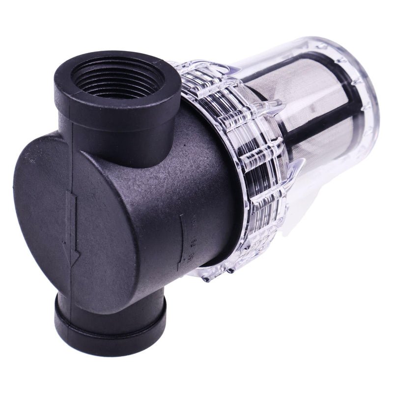 3/4" Female NPT in-Line Strainer with 100 Mesh Stainless Steel Filter Screen Universal Fits RV Water Tank Pressure Washer Garden Outdoor Hose