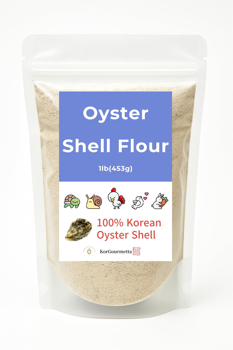| Oyster Shell Flour 1lb – Finely Ground Calcium Material for Chickens, Ducks, Birds, Reptiles, Amphibians, and More – Crushed Oyster Shell Alternative | 굴껍질가루 (1lb) 1 Pound (Pack of 1)