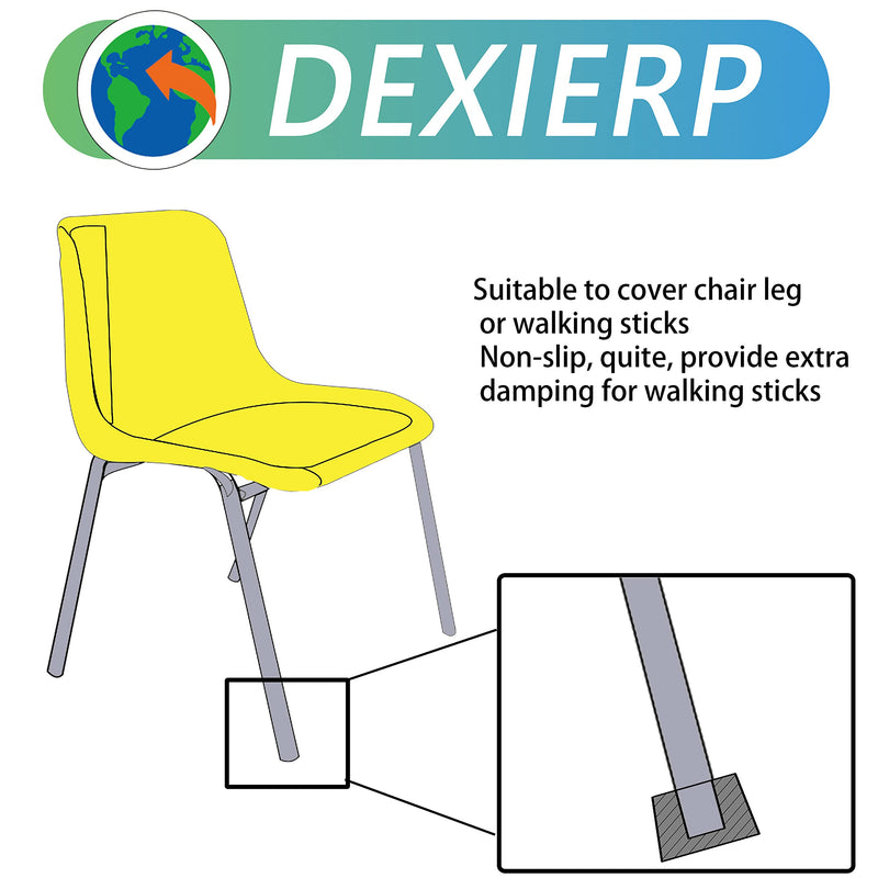 dexierp Protection Force for 7/8" 22mm (Pack of 8) Round OD Tubing End Chair Leg Stick Ferrule Furniture Feet Rubber Cap Cup Pad Cover Floor Plug Protectors 22mm(7/8")