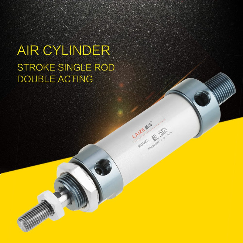 Hilitand Mini Pneumatic Air Cylinder 25mm Bore 25mm Stroke Single Rod Double Acting Cylinder