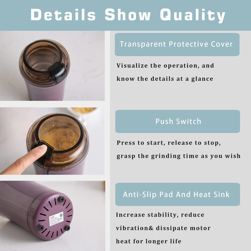 Multifunctional Electric Pill Crusher Grinder- Grind The Medicine and Vitamin of Different Sizes into Powder-Pill Grinder for Elderly, Children or Pets, Pill Cutters for Small or Large Pills (Purple) Purple