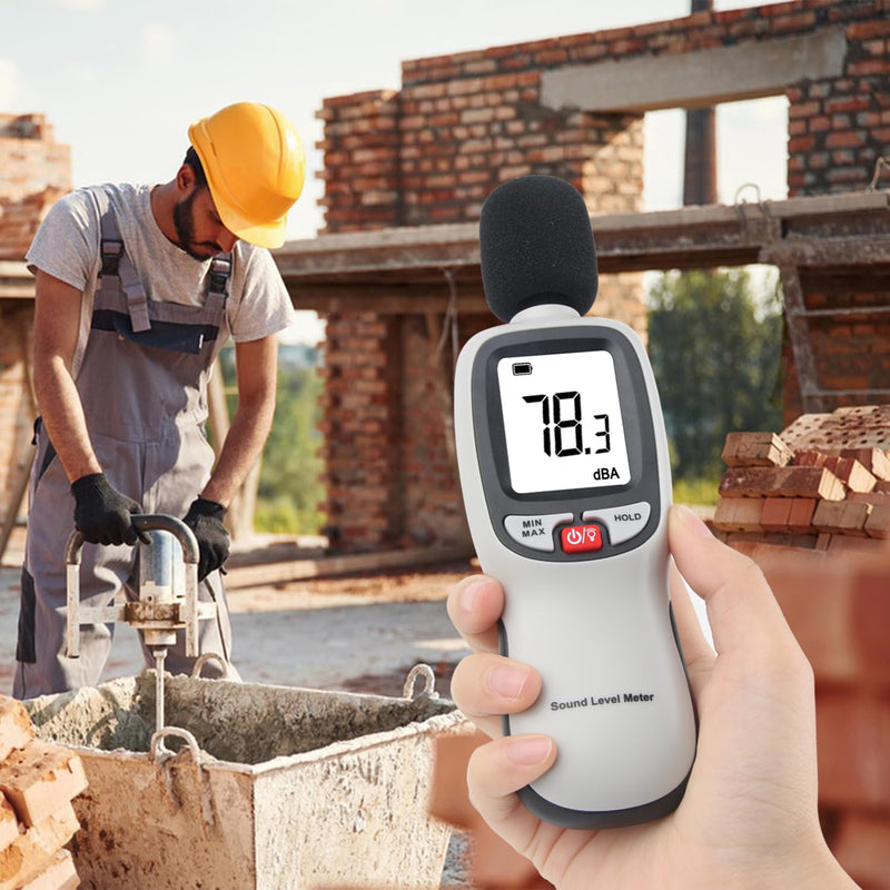 Decibel Meter, Digital Noise Meter, Range 30-130dB(A) db Meter, Portable SPL Meter (Sound Pressure Level Meter), Noise Volume Measuring Instrument