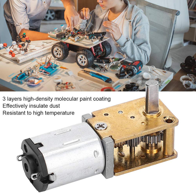 DC Brush 3V Mini Gear Motor, Micro Turbo Geared Motor 1218GE‑N20 Reduction Geared Motor(DC 3V 16RPM) DC3V 16RPM