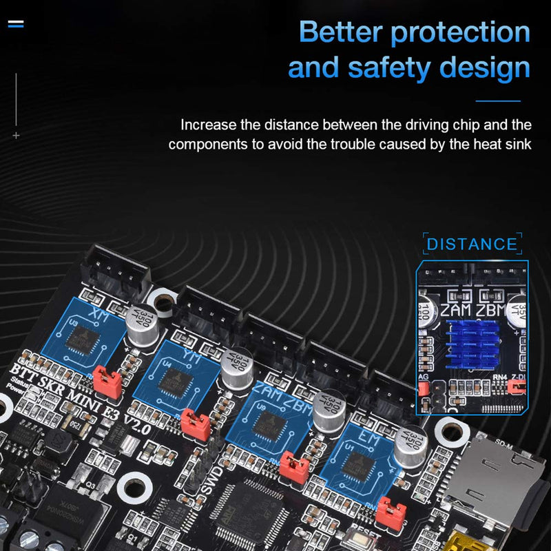 BIGTREETECH SKR Mini E3 V2.0 Control Board 32Bit Silent Motherboard Integrated with TMC2209 UART Stepper Motor Driver for Ender 3/V2/3 Pro Ender 5 3D Printer