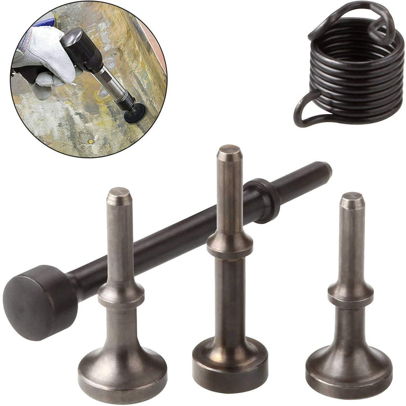 5 Pcs Air Hammer Bits Set, 0.401 Shank Smoothing Pneumatic Air Hammer Pneumatic Chisel Bits Tools Kit, Extended Length Hammer Tool With Spring.