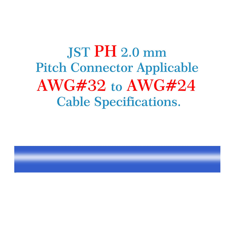JST PH 2.0 mm Pitch 3-Pin Electronic Computer Connector IC Male Plugs, Female Sockets Housing and T-Shaped Crimp Terminal Kit. 50 Sets/250 Pieces Wire-to-Board Adapter Cable Assembly.