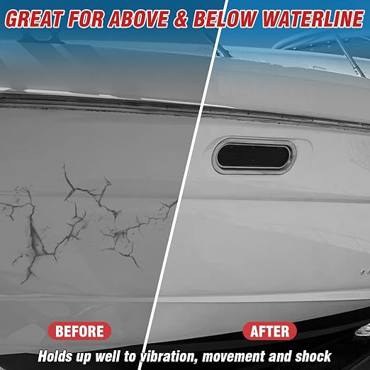 3.4 oz Marine Adhesive Sealant White, Marine Silicone Sealant Permanent, Marine Glue Waterproof, High Bond Strength, Fast Cure, UV Resistant, Above & Below Waterline - NewNest Australia