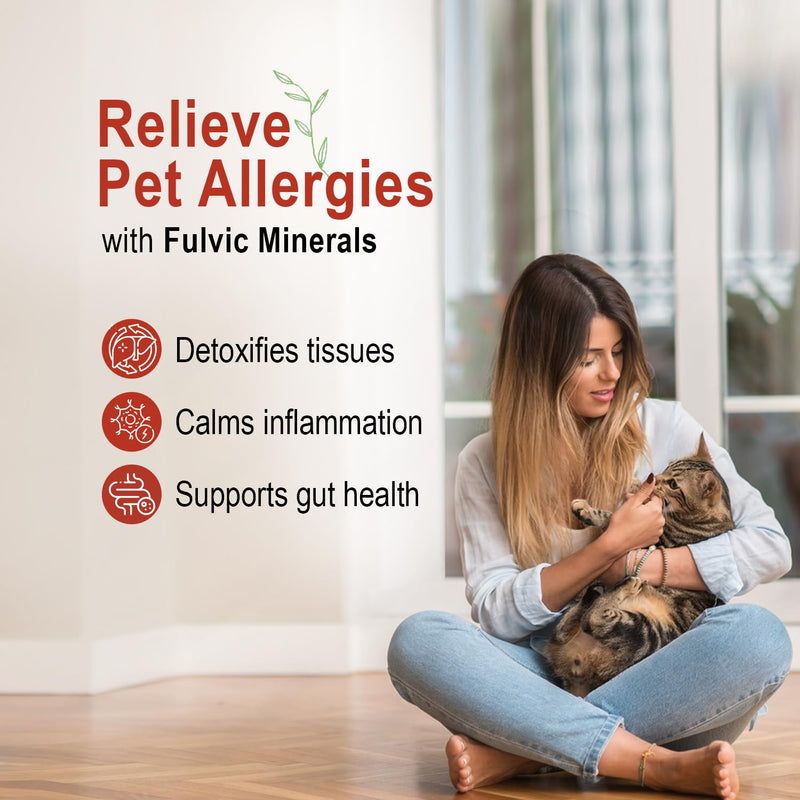 Vital Earth Minerals Pet Fulvic – 70+ Trace Minerals for Pet Health, Joint Supplement, Allergy Relief for Cats, Dogs & Farm Animals, 16 Oz 16 Fl Oz (Pack of 1)