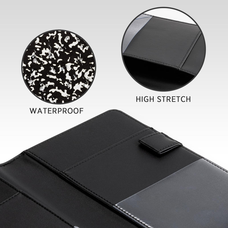 CoBak Server Book – Compact Organizer with Clear and Money Pockets, Pen Holder, Fits Apron Perfectly, Leather Waitress Book