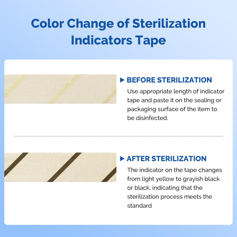 JMU Autoclave Tape 1 Roll, 3/4'' x 60 Yards, Sterilization Indicates Tape for Steam Sterilization 3/4"