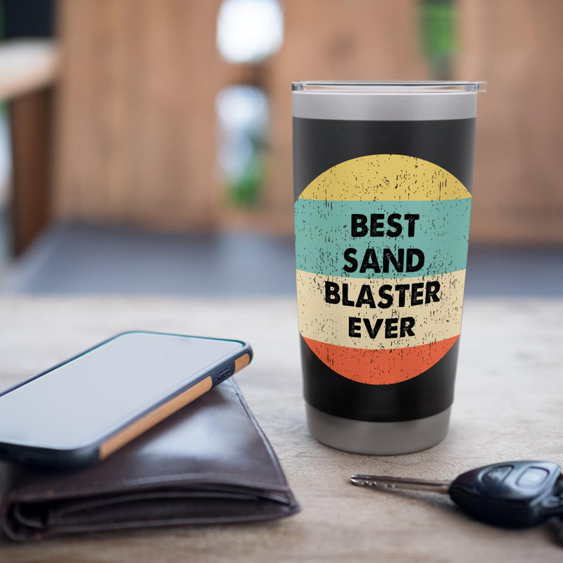 Sand Blaster Stainless Steel Insulated Tumbler Black 20 Ounces