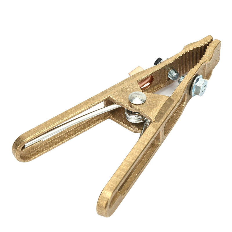 Welding Ground Clamp, 260A Brass Earth Clamp A Shape Electroplated Welder Earth Grounding Cable Copper Grip Clip Processing Electrode Holder Professional Tools for Manual Welding Machine