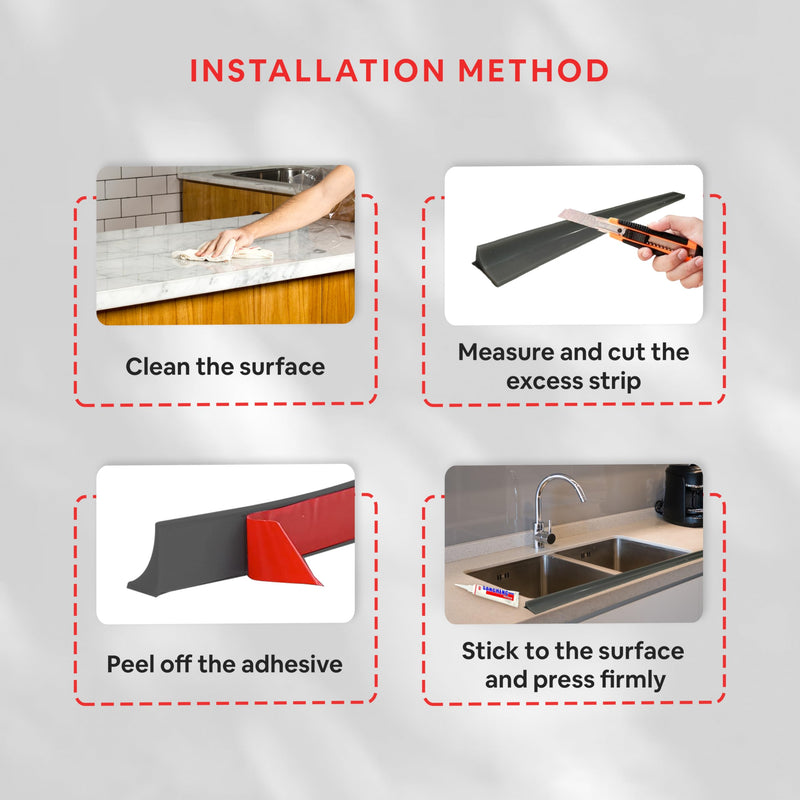 LD3W Shower Door Seal, Silicone Shower Seal for Glass Wall, Easy-to-Install Adhesive Door Frame Strip, Weather Stripping for Sliding Doors, Threshold Water Dam (Gray, 98 Inch) Gray