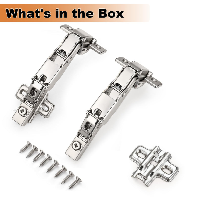 Probrico Soft Close Cabinet Hinges, 165° Concealed Hinges (4 Pairs/8 Packs) - Frameless Lazy Cabinet Hinge, Free-Open Design for Kitchen Corner Cabinets 8