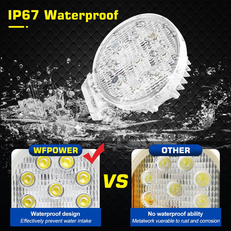 Clip On LED Boat Spotlight with ON/OFF Switch, Super Bright 12V Headlights Marine Spot Light for Boats Night Fishing, Battery Clamps/Cigarette Lighter Power Boat docking lights for Kayak Camp Truck RV Clip On Light with Switch