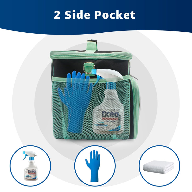 Carry Bag for Bissell SteamShot Steam 39N7V/39N7A Cleaner, Handheld Steam Cleaner attachments, Adjustable Compartments Large Storage Bag for bissell steamshot accessories, Bag Only (Black & Green) Black & Green