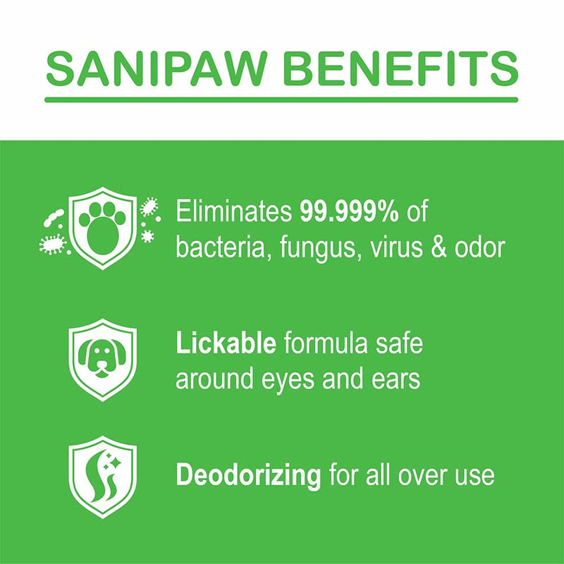 PawZ SaniPaw Dog Paw Cleaner and Odor Eliminator Spray, 8 Oz Paw Sanitizer and Dog Repellent Spray, 1 Pack 1 Count (Pack of 1) - NewNest Australia