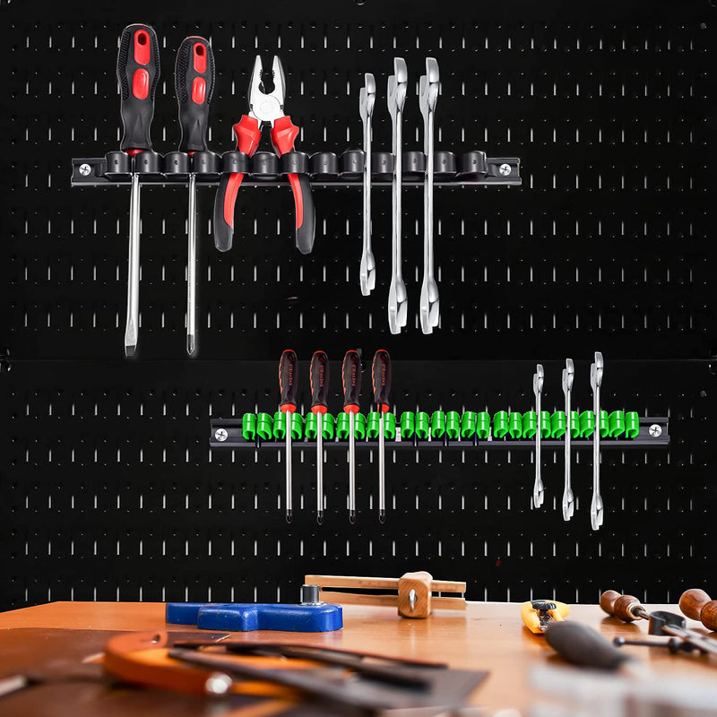 3-H Screwdriver Organizer,Tool Holder,Tool Organizer Wall Mount for Wrench Plier Screwdriver Organization 2black1red1green1blue1orange