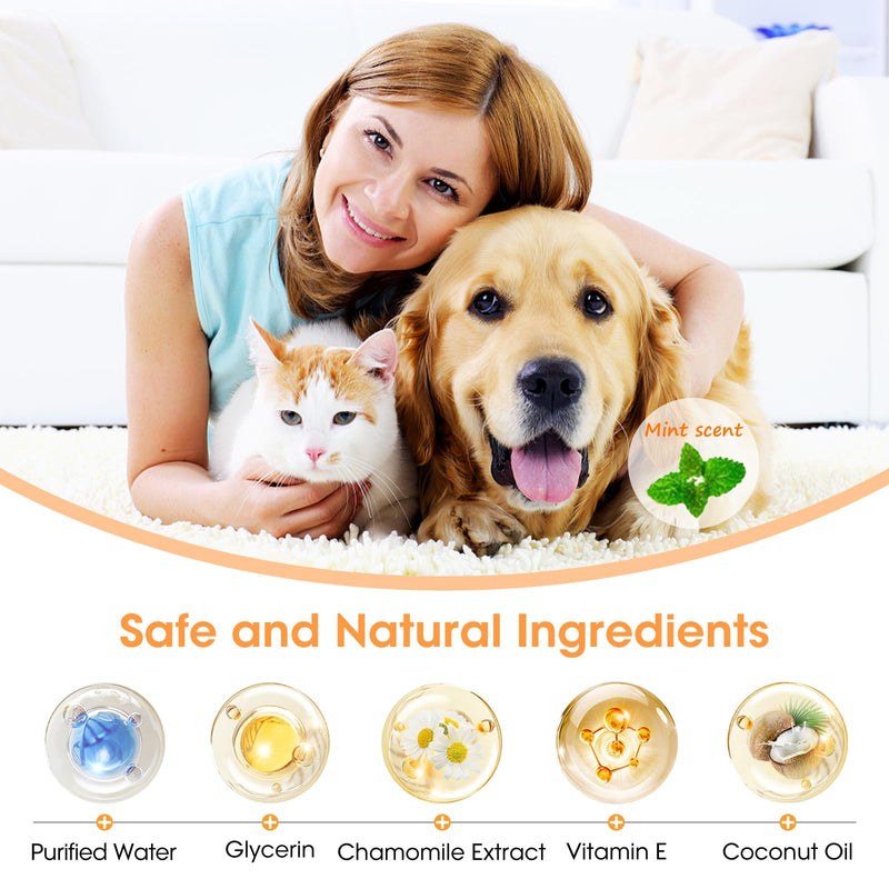 Dental Care Finger Wipes for Dogs & Cats, Reduces Plaque & Tartar, Freshens Breath, Pre-Soaked Pet Teeth Wipes, Easy to Use Disposable Oral Cleaning Pads,Mint Flavor,100pcs Mint 100 Count - PawsPlanet Australia