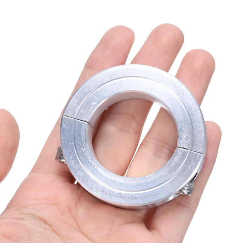 uxcell Double Split Clamp-On Shaft Collar for 1-3/8" Shaft, Two-Piece Clamping Collar, 2-1/4" OD, 9/16" Thickness, Aluminum Alloy Set Screw Split Collar Clamp