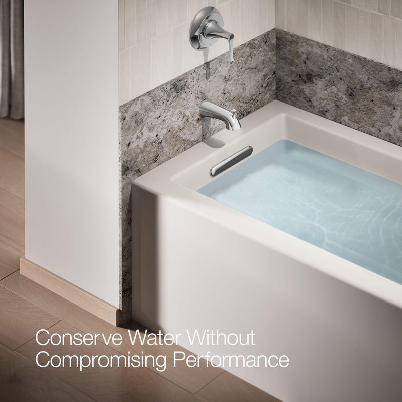 Kohler 35935-CP Buckley™ Wall-Mount Bath spout with Diverter, Polished Chrome Rectangular