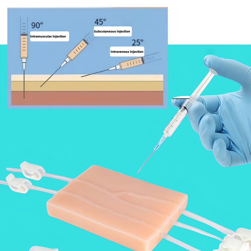 Aylashine IV Insertion/Injection Training pad, simulates Skin Texture and Veins，for Nurses, Doctors, and Students Training White