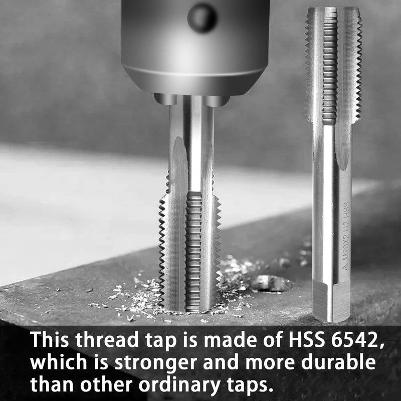 ATOPLEE Metric Thread Tap,M12 HSS 6542 Right Hand Thread Tap (M12x1.25) M12x1.25 Silver