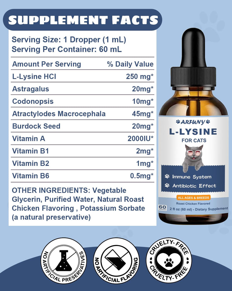 Cat L-Lysine Drops & Dog Mushroom Paste - for Cat Feline Respiratory, Sneezing, Runny Nose, Eye Function - for Dog Gut, Skin, Joint, Immune Health-Dog Lumps & Bumps Treatmen