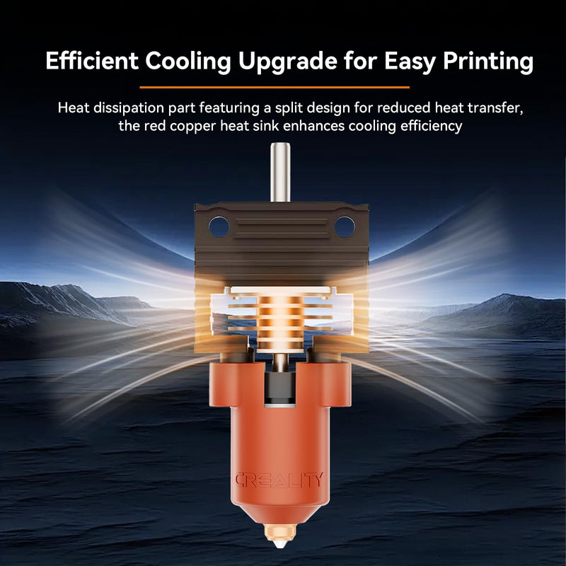2024 Official Creality K1/K1 Max/K1C Hotend Upgrades Kit, K1 Series Ceramic Heating Block Kit, 3D Printers Hotend with Integrated Quick-Swap Nozzle, Supports 300°C High Temperature, 600mm/s High-Speed K1/K1 Max/K1C Upgrade