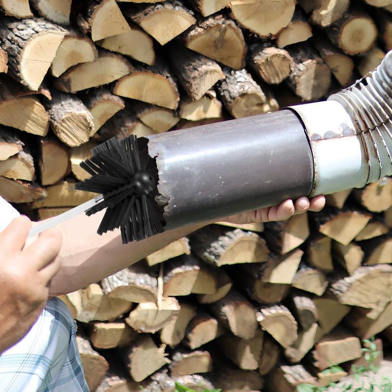 DOITOOL 20 Feet Chimney Sweep Kit, Flexible Rods and 4"/6" Wire Brush Heads