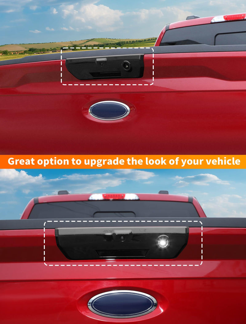 Savadicar Black Tailgate Handle Trim Cover for 2021-Present Ford F150, Truck Bed Gate Handle Protector, Exterior Styling Upgrade Accessories