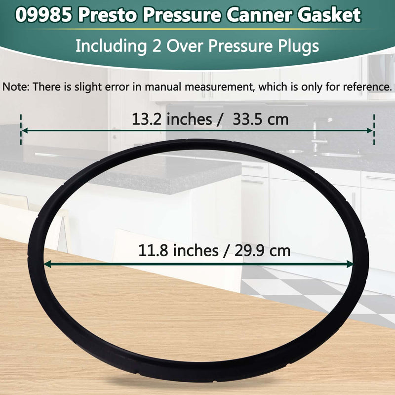 2 09985 for presto Pressure Canner Sealing Ring Gasket 01745 01751 01755 01781 01782 01784 presto Pressure Cooker 16 18 23 Quart Including 2 Overpressure Plug presto 23 quart Pressure Canner Parts