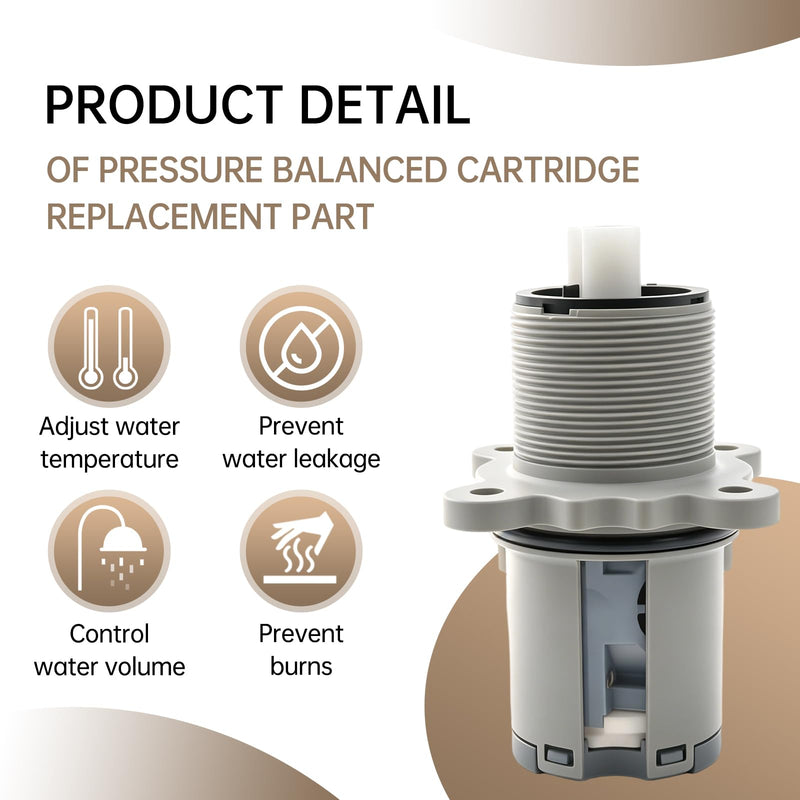Shower Cartridge Replacement for Pfister 9740420 Pressure Balanced Gray