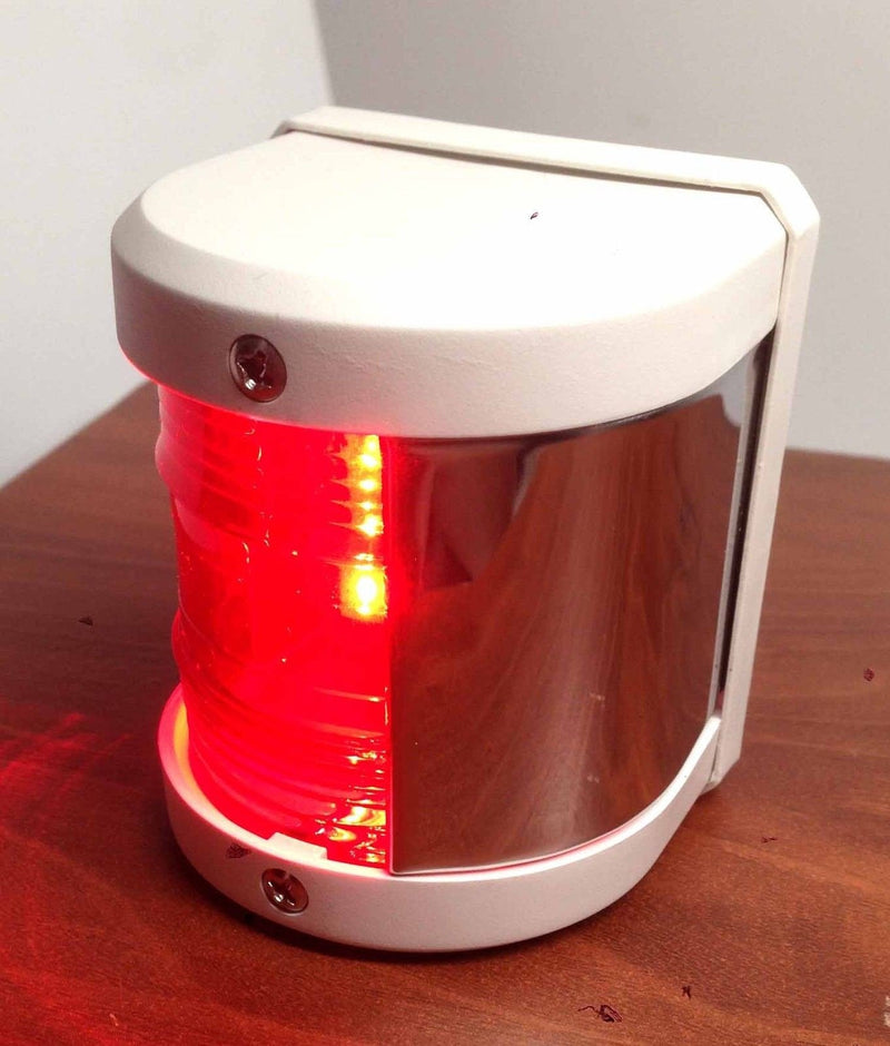 Pactrade Marine Boat Green Starboard And Red Port Side LED Navigation Light - White