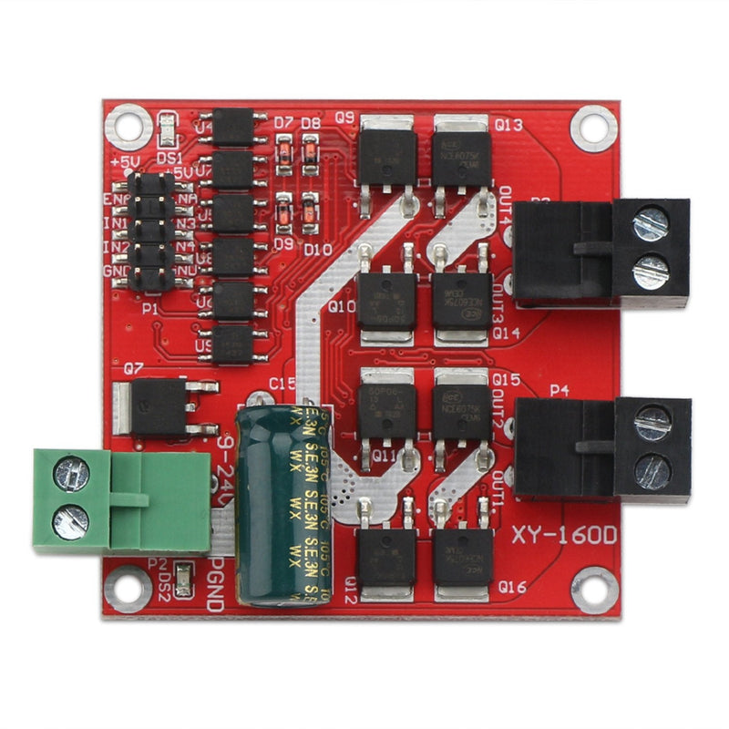 DROK DC Motor Driver 2pcs, L298 Dual H Bridge Motor Speed Controller DC 6.5V-27V 7A PWM Motor Regulator Board 12V 24V Electric Motor Control Module Industrial 160W with Optocoupler Isolation 160W/Pack of 2