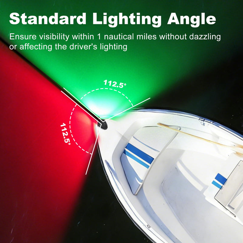 Bow Lights for Boats,Boat Navigation Lights LED 12V Waterproof Red and Green boat running lights for Fishing Boat,Skiff,Yacht