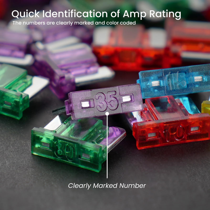 (25Pcs) 10 Amp Low Profile Mini Car Fuses, 10A Automotive Fuse, Blade Fuse for Car/RV/Truck/SUV/Motorcycle/Boat