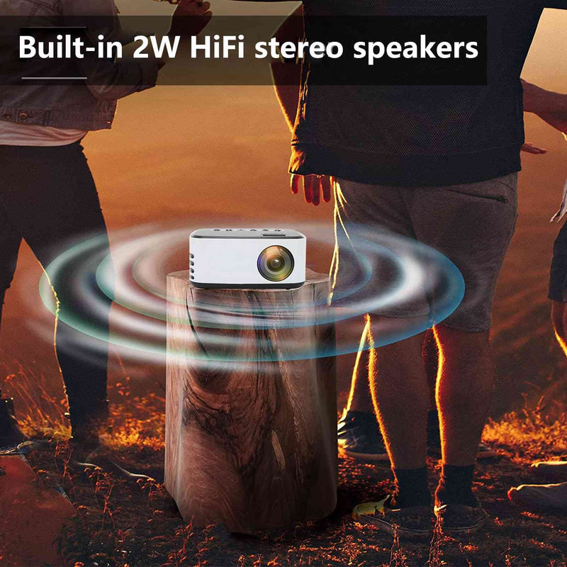 Mini Projector, 1080P Full HD Portable Movie Projector Vedio Projector Support Projection Compatible with HDMI, USB, AV, Audio(#2) #2